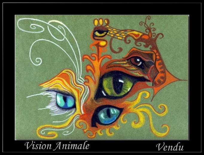 Titre de l'Oeuvre: Vision Animale Taille: 30 x 20 cm Technque: pastel Merci de m'envoyer un mail si vous souhaitez acheter ce tableau